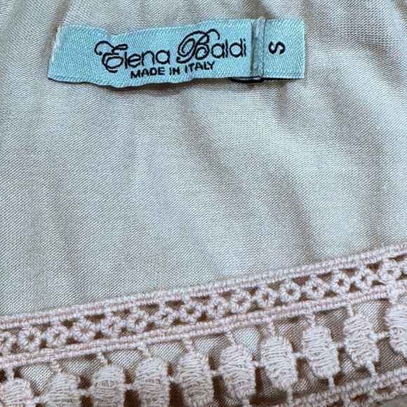 Elena Baldi Champagne Silk Top Made in Italy Size S - Picture 4 of 5